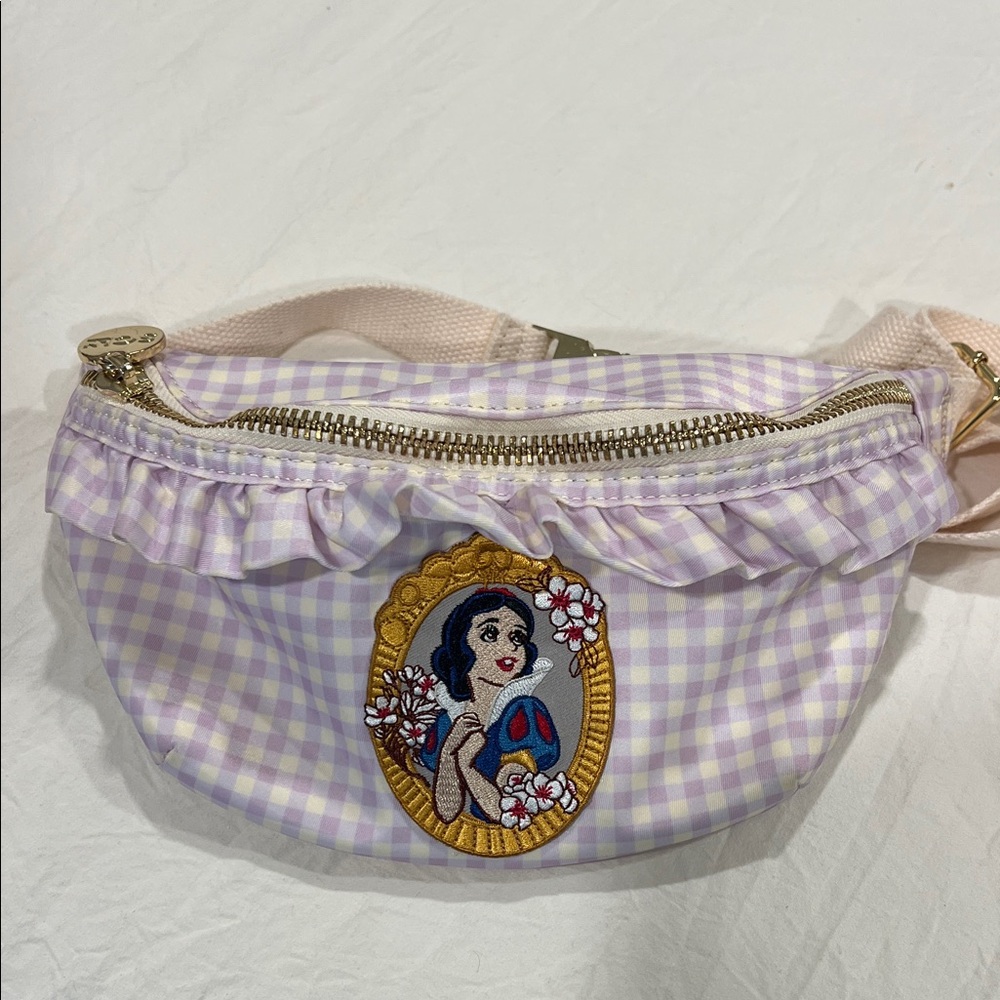 Stoney Clover Lane Lilac Gingham Crossbody Belt Bag with Snow White Patch